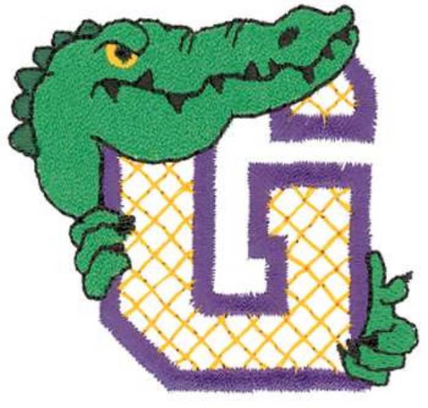 Picture of Gator G Machine Embroidery Design