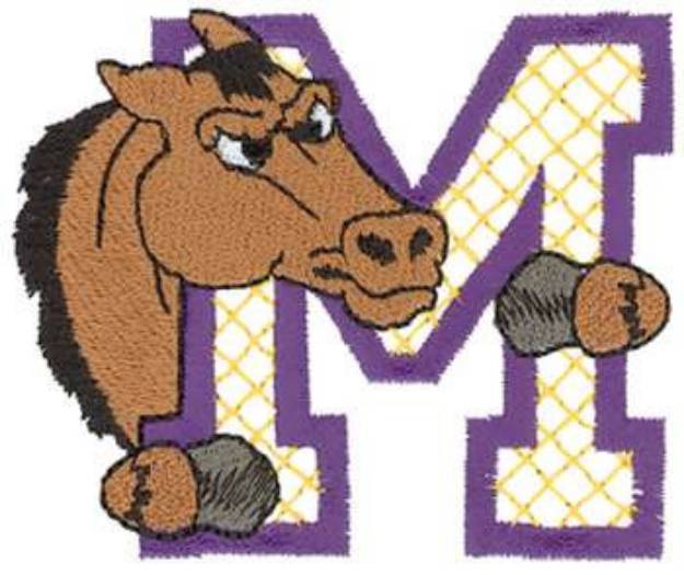 Picture of Mustang M Machine Embroidery Design