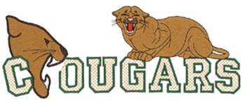 Cougars Mascot Machine Embroidery Design