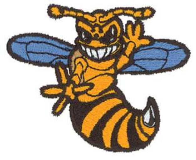 Picture of Yellow Jacket Mascot Machine Embroidery Design