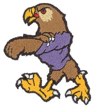 Hawk Mascot Machine Embroidery Design