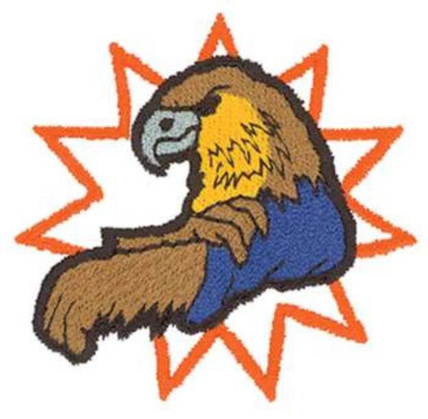 Picture of Hawk Mascot Machine Embroidery Design