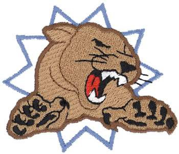 Cougar Mascot Machine Embroidery Design