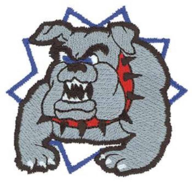 Picture of Bulldog Mascot Machine Embroidery Design