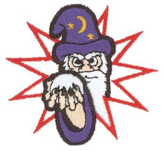 Picture of Wizard Mascot Machine Embroidery Design