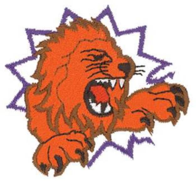 Picture of Lion Mascot Machine Embroidery Design