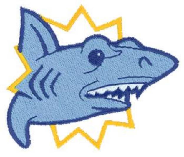 Picture of Shark Mascot Machine Embroidery Design