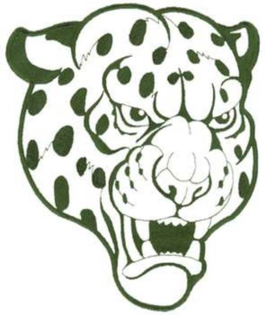 Picture of Leopard Head Outline Machine Embroidery Design