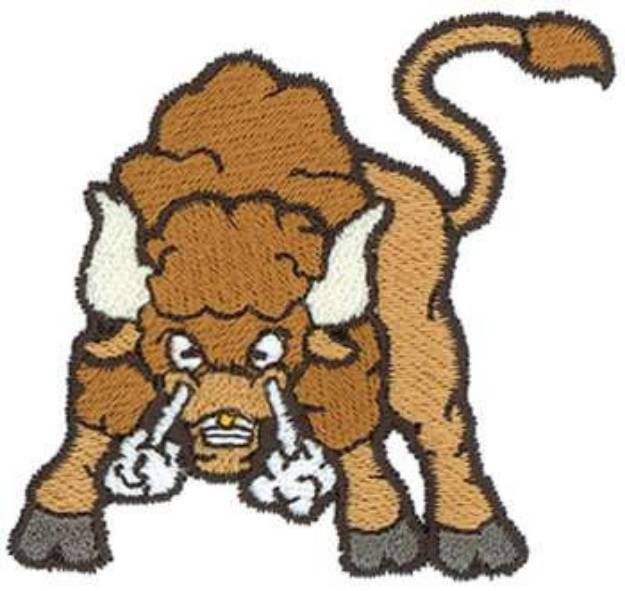 Picture of Bison Mascot Machine Embroidery Design