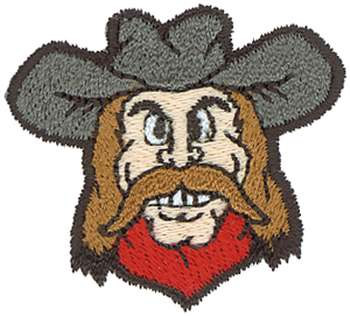 Cowboy Head Machine Embroidery Design