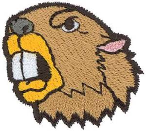 Picture of Beaver Head Machine Embroidery Design