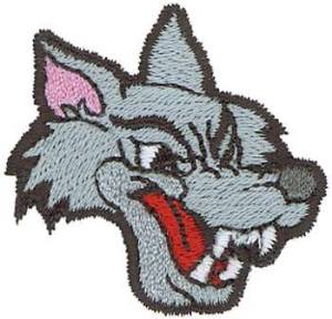 Picture of Wolf Mascot Machine Embroidery Design