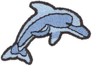 Picture of Dolphin Mascot Machine Embroidery Design