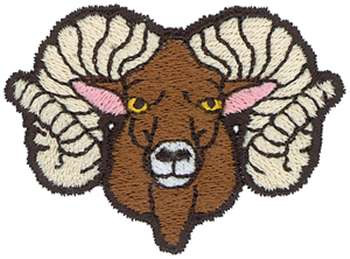 Ram Head Machine Embroidery Design