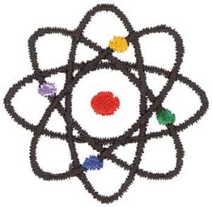 Picture of Atom Symbol Machine Embroidery Design