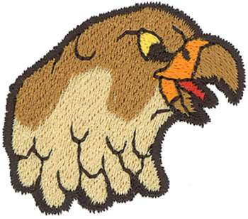 Falcon Head Machine Embroidery Design