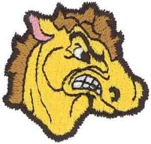 Picture of Mustang Head Machine Embroidery Design