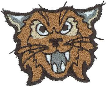 Wildcat Head Machine Embroidery Design