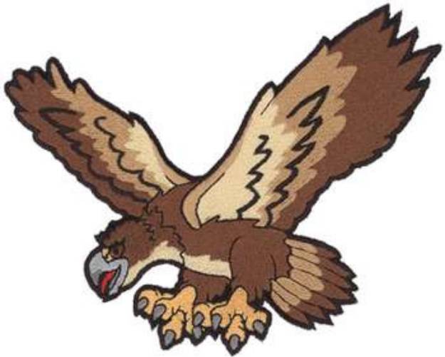 Picture of Hawk Landing Machine Embroidery Design