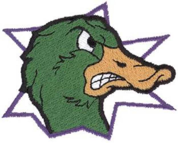 Picture of Angry Duck Head Machine Embroidery Design