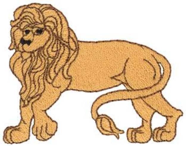 Picture of Noble Lion Machine Embroidery Design