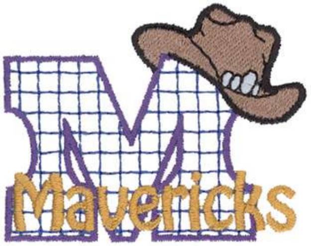 Picture of M for Mavericks Machine Embroidery Design