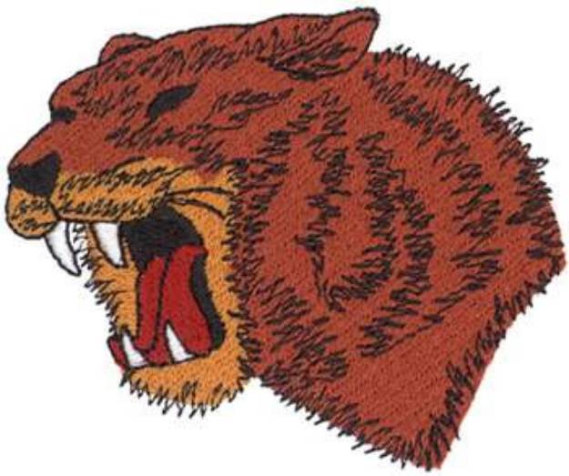Picture of Screaming Tiger Head Machine Embroidery Design