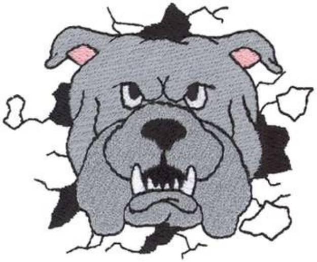 Picture of Bulldog Head Machine Embroidery Design