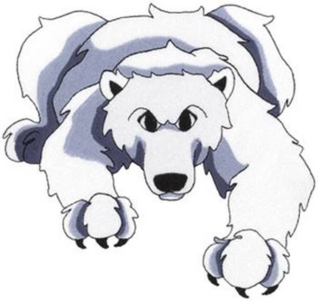 Picture of Crawling Polar Bear Machine Embroidery Design