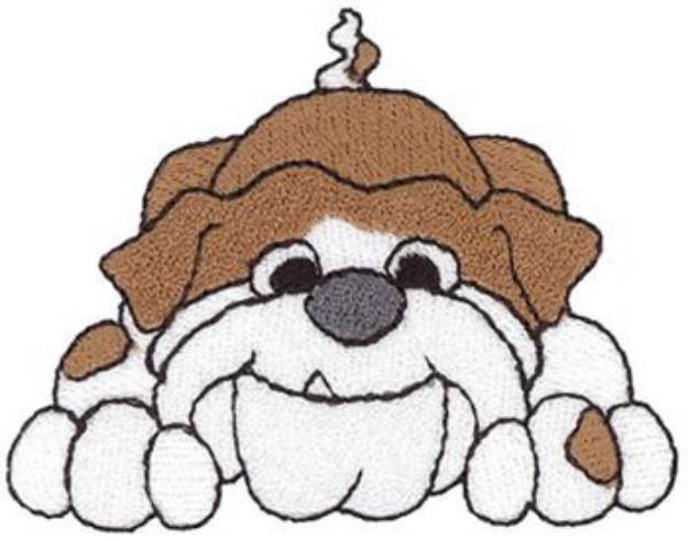Picture of Happy Bulldog Machine Embroidery Design