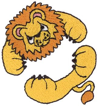 Hugging Lion Machine Embroidery Design