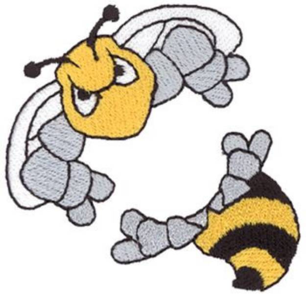Picture of Hugging Hornet Machine Embroidery Design