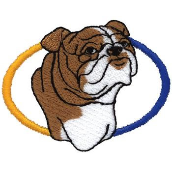 Bulldog Emblem Machine Embroidery Design
