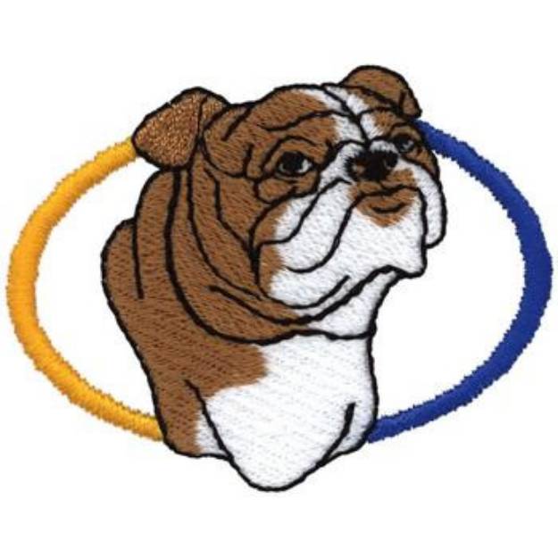 Picture of Bulldog Emblem Machine Embroidery Design