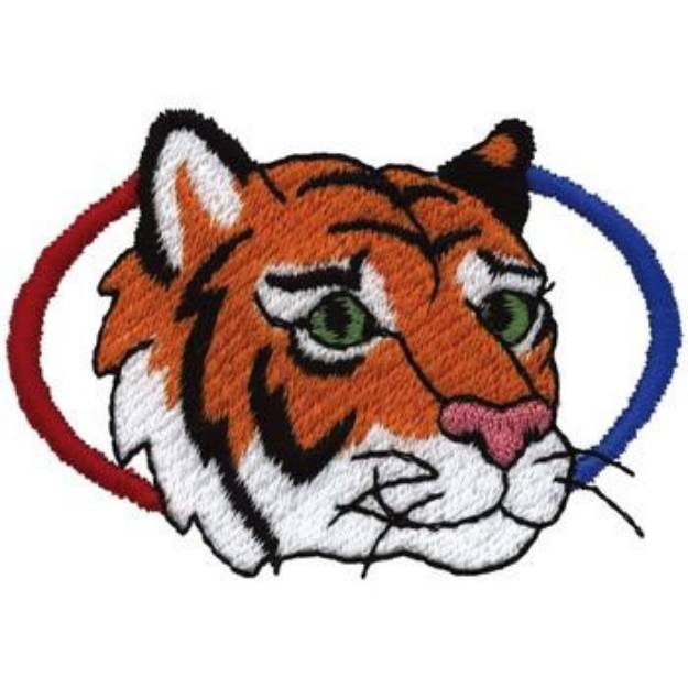 Picture of Tiger Emblem Machine Embroidery Design