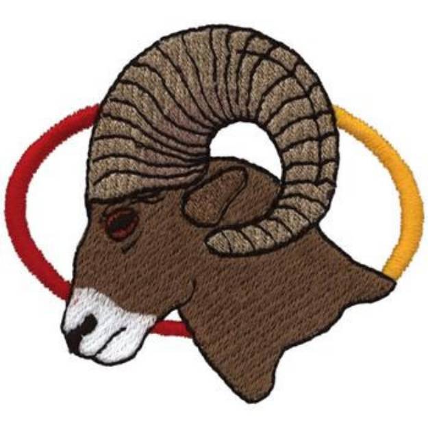 Picture of Ram Emblem Machine Embroidery Design