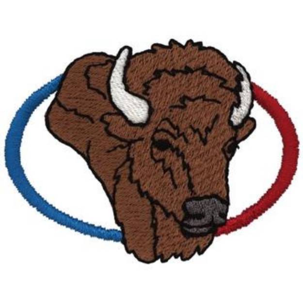 Picture of Buffalo Emblem Machine Embroidery Design