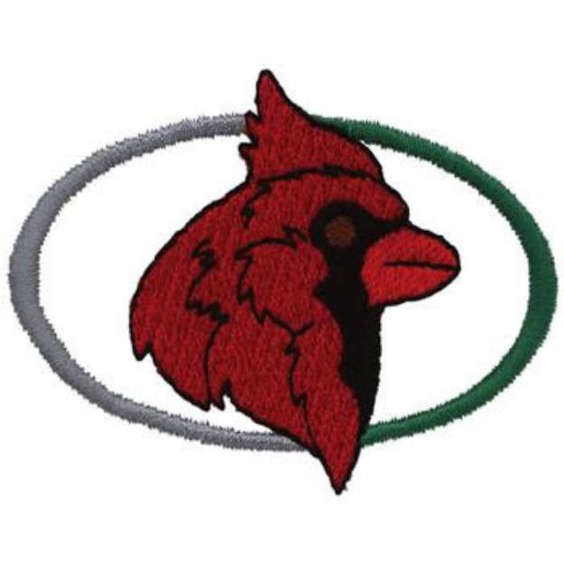 Picture of Cardinal Emblem Machine Embroidery Design
