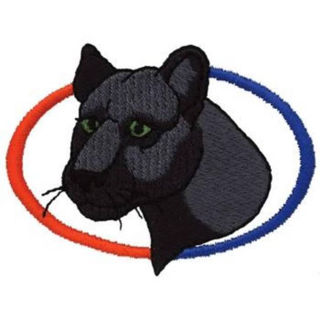 Picture of Panther Emblem Machine Embroidery Design