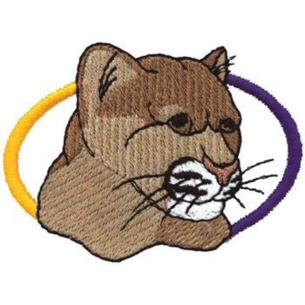 Picture of Cougar Emblem Machine Embroidery Design