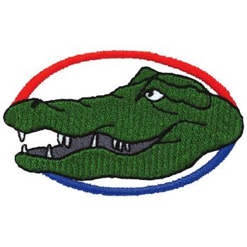 Alligator Emblem Machine Embroidery Design