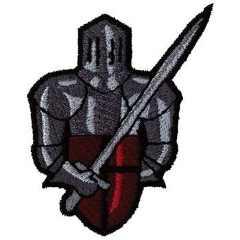 Knight Emblem Machine Embroidery Design