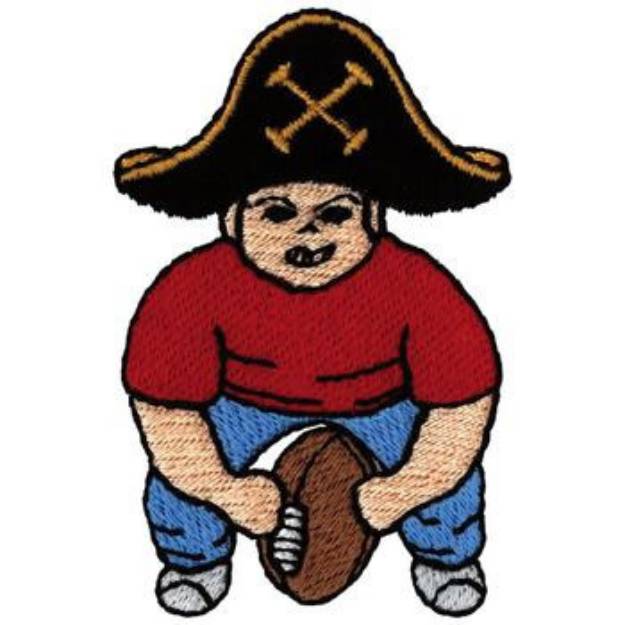 Picture of Football Pirate Machine Embroidery Design