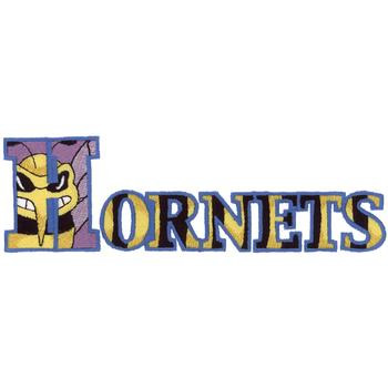 Hornets Text Machine Embroidery Design