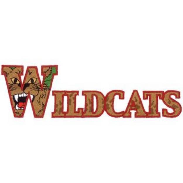 Picture of Wildcats Text Machine Embroidery Design