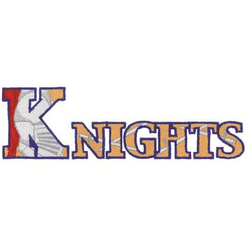 Knights Text Machine Embroidery Design