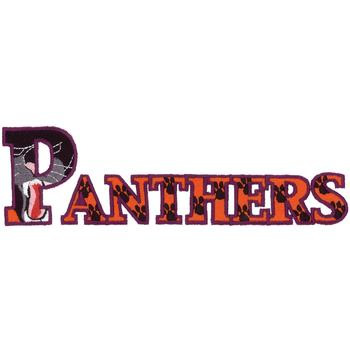 Panthers Text Machine Embroidery Design