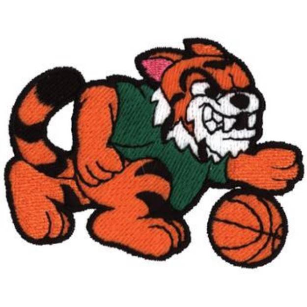 Picture of Tiger Basketball Machine Embroidery Design