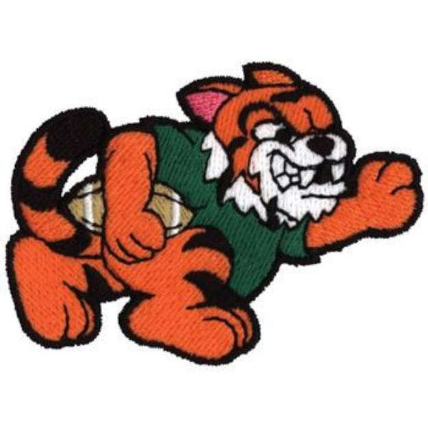 Picture of Tiger Football Machine Embroidery Design