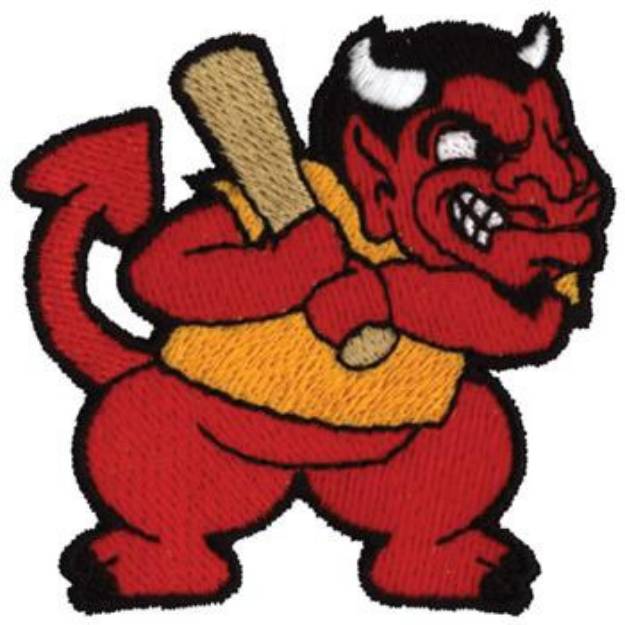 Picture of Devil Baseball Machine Embroidery Design